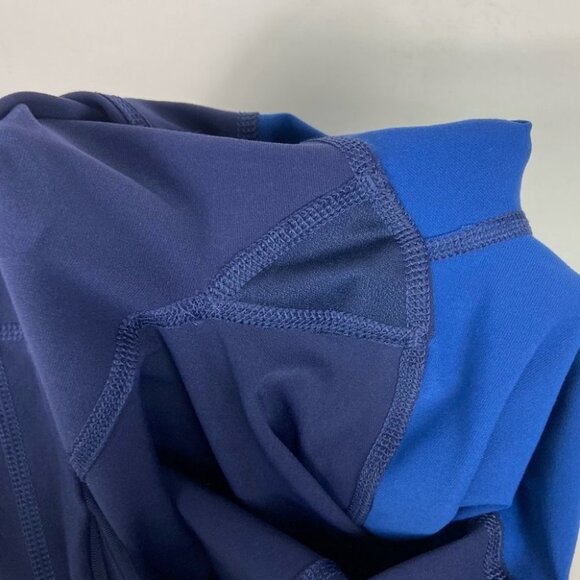 Under Armour Colorblock Blue Crop Leggings Size XS Activewear Pants Yoga Stretch - Picture 7 of 9